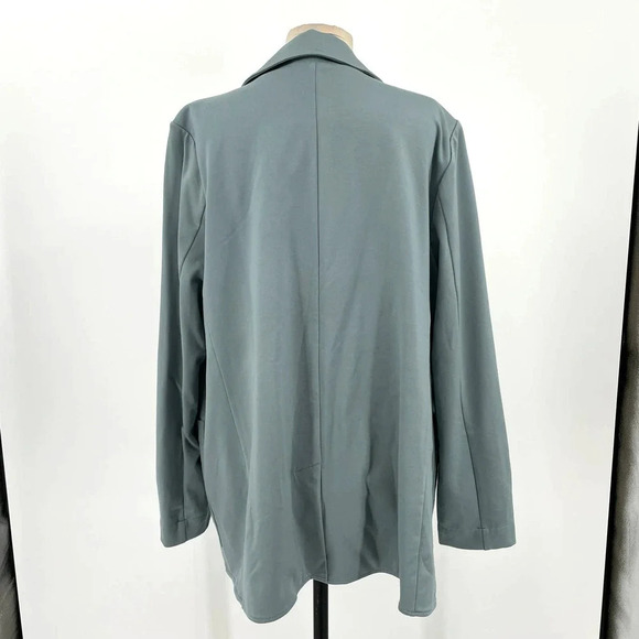 Athleta Eastbound Blazer Minimalist Gray Sage Green Size 16 - Picture 6 of 12